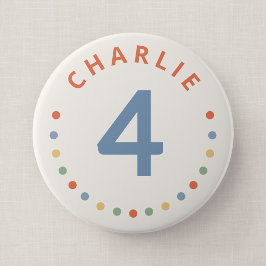 Farbige Pop-Party-Großgeburtstags-Altersabzeichen Button