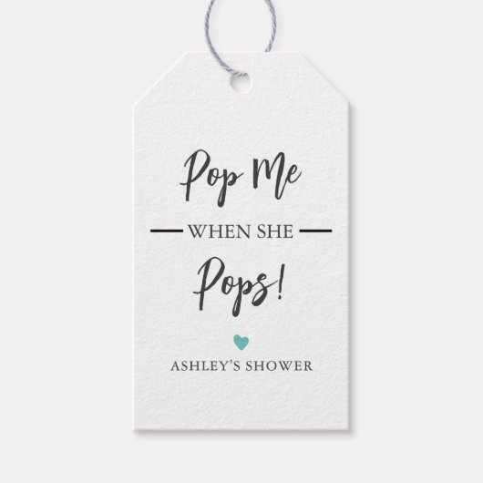 Farbige Pop, wenn sie Pop, Kinderdusche Geschenkanhänger (Vorderseite)