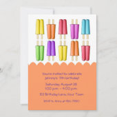 Farbige Popsikel Einladung (Vorderseite)