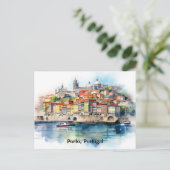 Farbige Porto Portugal Postkarte (Stehend Vorderseite)