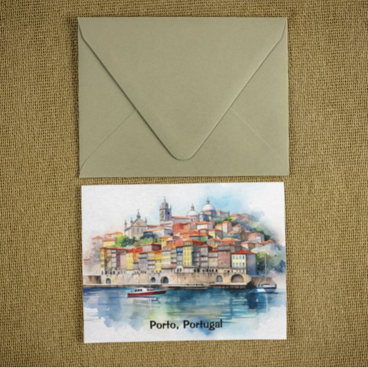 Farbige Porto Portugal Postkarte