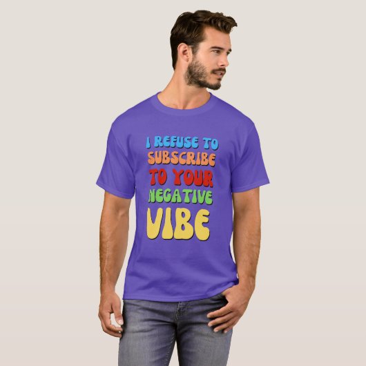 Farbige POSITIVE VIBES T-Shirt (Vorne ganz)