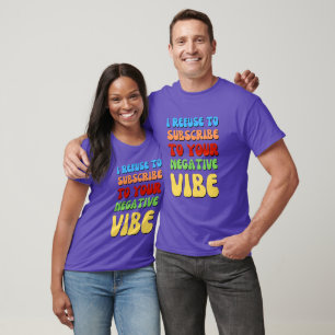 Farbige POSITIVE VIBES T-Shirt