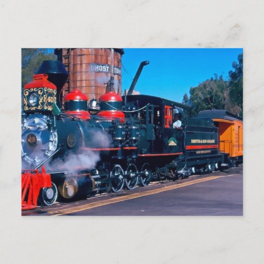 Farbige Postkarte des Zuges (Vorderseite)