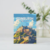 Farbige Postkarte von Edinburgh Schottland (Stehend Vorderseite)