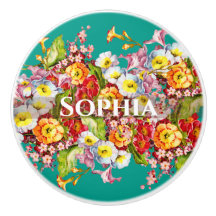 Farbige Primeln Süße Florale Frühlings-Personalisi