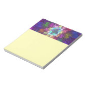 Farbige psychedelische Blumen-Abstract-Fraktal-Kun Notizblock (Rotiert)