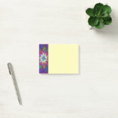 Farbige psychedelische Blumen-Abstract-Fraktal-Kun Post-it Klebezettel (Büro)