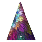 Farbige psychedelische Blumen abstrakte fraktale K Partyhütchen (Rechts)