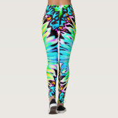 Farbige psychedelische Skizze einer Blume 2 Leggings (Rückseite)