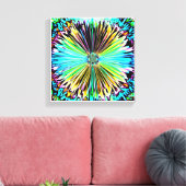 Farbige psychedelische Skizze einer Blume 2 Leinwanddruck (Insitu (Wohnzimmer))