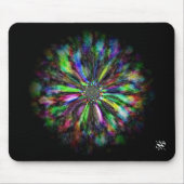 Farbige psychedelische Skizze einer Blume Mousepad (Vorne)