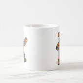 Farbige psychedelische Teddybär-Kunst Kaffeetasse (Mittel)