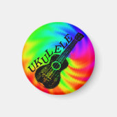 Farbige psychedelische Ukulele Abbildung Magnet (Vorne)