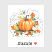 Farbige Pumpkins fallen Sticker (Blatt)