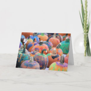 Farbige Pumpkins Fotografie Halloween Karte