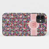 farbige Punkt Muster mädchenhaft monogramm Case-Mate iPhone Hülle (Rückseite (Horizontal))