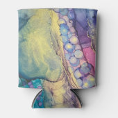 Farbige Punkte Alkohol Tinte flüssig Abstrakt Art  Dosenkühler (Vorderseite)