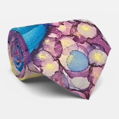 Farbige Punkte Alkohol Tinte flüssig Abstrakt Art Krawatte (Gerollt)