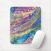 Farbige Punkte Alkohol Tinte flüssig Abstrakt Art Mousepad (Mit Mouse)