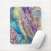 Farbige Punkte Alkohol Tinte flüssig Abstrakt Art  Mousepad (Mit Mouse)