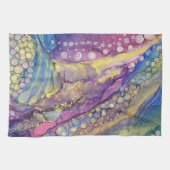 Farbige Punkte Alkohol Tinte Flüssigkeit Abstrakt Geschirrtuch (Horizontal)