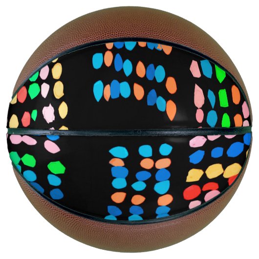 Farbige Punkte Basketball (Vorderseite)