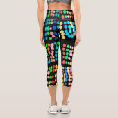 Farbige Punkte Capri Leggings (Rückseite)
