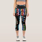 Farbige Punkte Capri Leggings (Vorderseite)