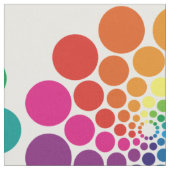 Farbige Punkte Circle Spirals + Ihr Backg. Idee Stoff (Nahaufnahme)
