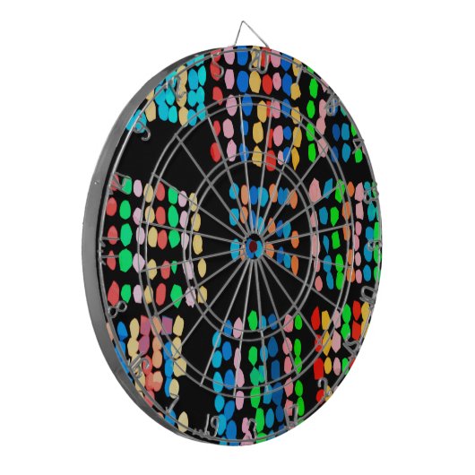 Farbige Punkte Dartscheibe (Vorderseite Links)