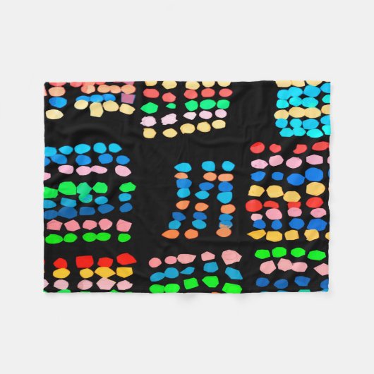 Farbige Punkte Fleecedecke (Vorderseite (Horizontal))