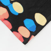 Farbige Punkte Fleecedecke (Ecke)