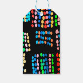 Farbige Punkte Geschenkanhänger (Rückseite)