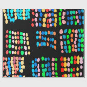 Farbige Punkte Geschenkpapier (Flach)