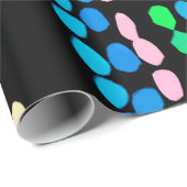 Farbige Punkte Geschenkpapier (Rolleneckpunkt)