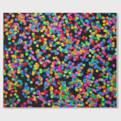 Farbige Punkte Geschenkpapier (Flach)