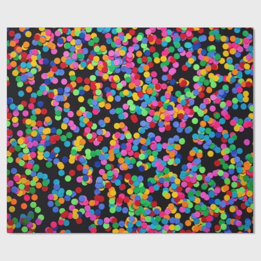 Farbige Punkte Geschenkpapier (Flach)