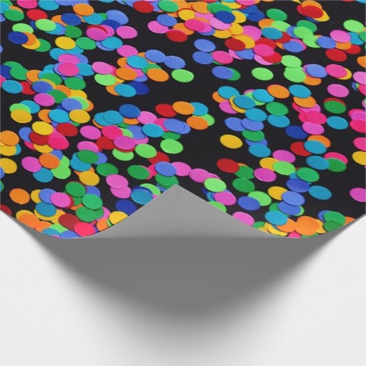 Farbige Punkte Geschenkpapier (Ecke)