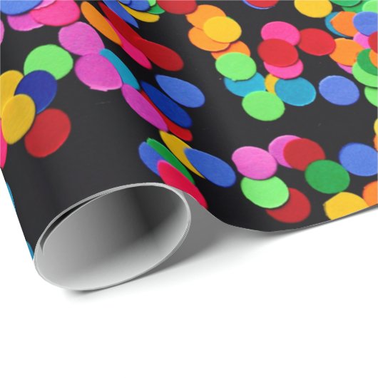 Farbige Punkte Geschenkpapier (Rolleneckpunkt)