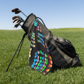 Farbige Punkte Golfhandtuch (Gras)