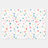 Farbige Punkte Konfetti Geburtstag Geschenkpapier Set (Vorderseite 2)