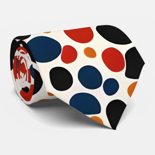 Farbige Punkte Krawatte (Gerollt)