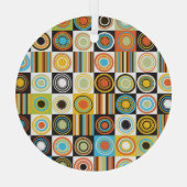 Farbige Punkte, Kreise, Streifen Hintergrund. Ornament Aus Glas (Rückseite)