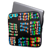 Farbige Punkte Laptopschutzhülle (Vorderseite Links)