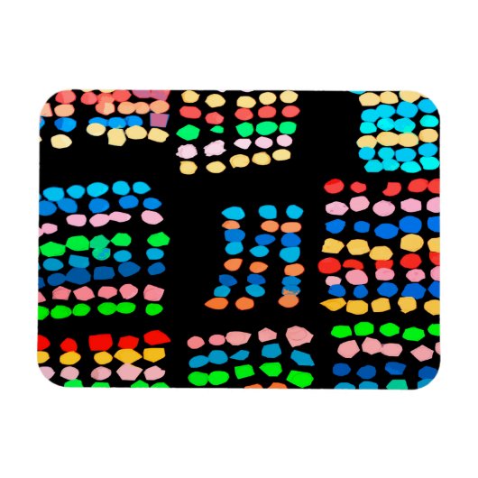 Farbige Punkte Magnet (Horizontal)