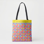 Farbige Punkte mit Text Tasche (Vorderseite)