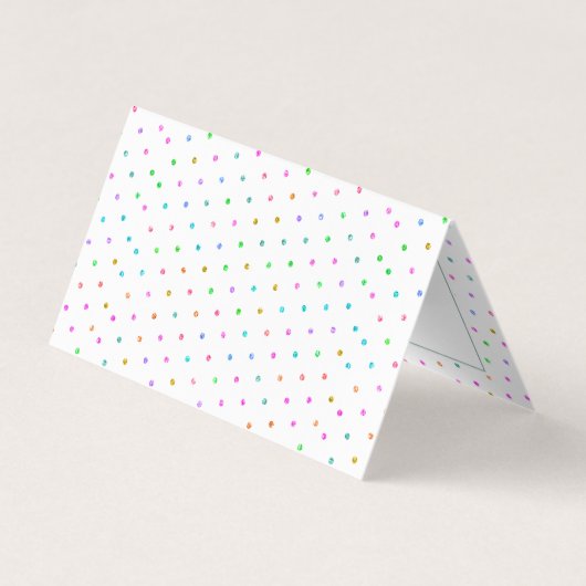 Farbige Punkte Muster Visitenkarten (Rückseite)