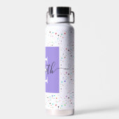 Farbige Punkte personalisiert Trinkflasche (Rückseite)
