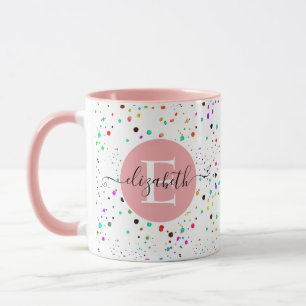 Farbige Punkte personalisierter Schleim Tasse